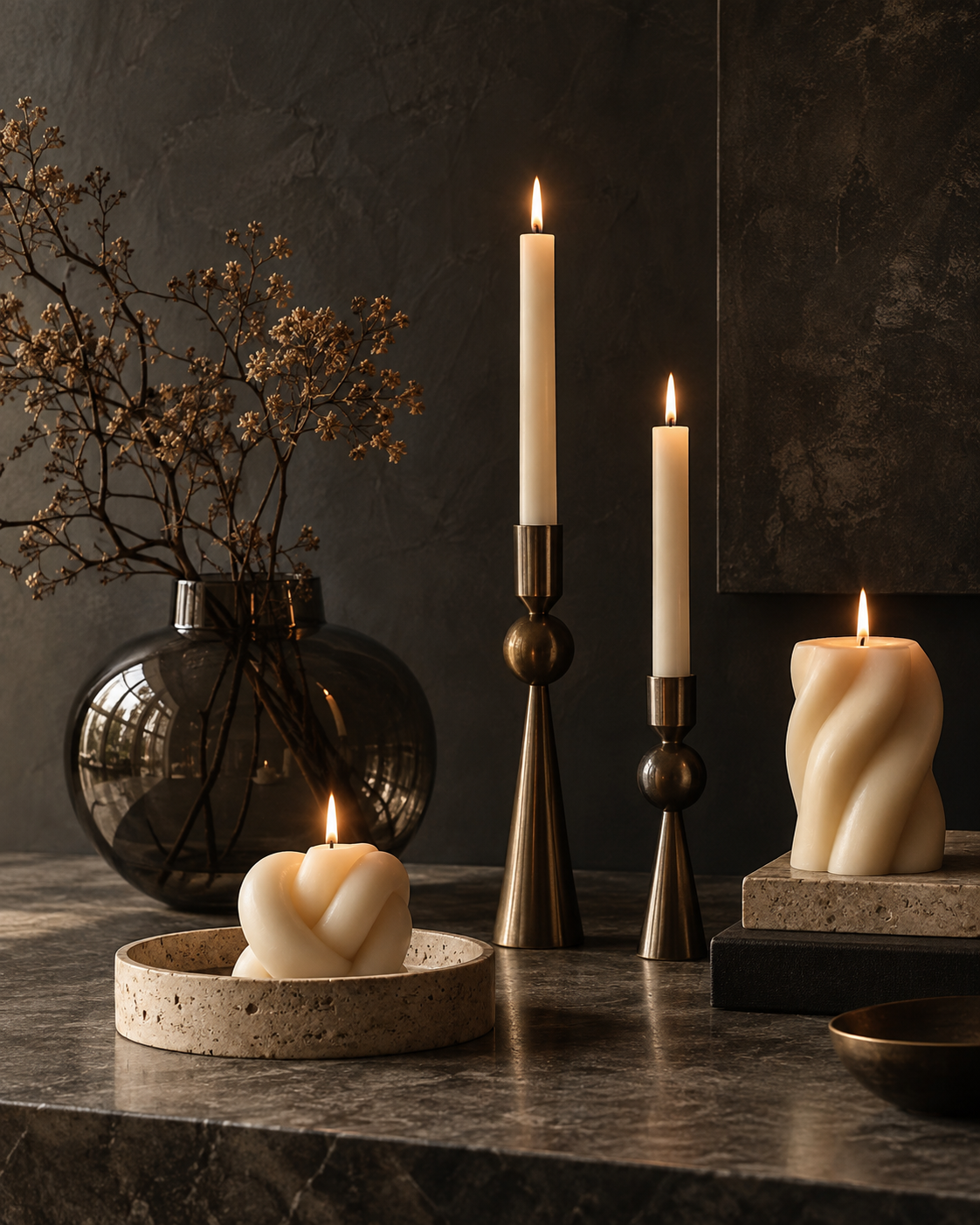 נרות, פמוטים וכלי נוי בקולקציית ELSE Home Styling